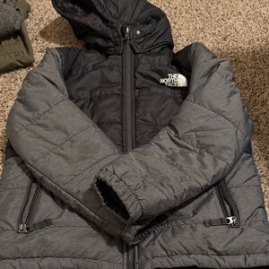 The North Face Black and Gray Chimbo Hooded Jacket-like new!!